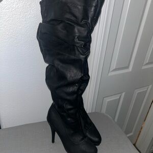 5” Sexy Black Boot Heels